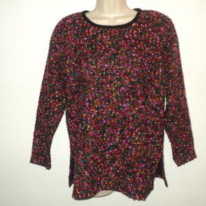 Vintage Awina Pullover Sweater M Fringe Knit